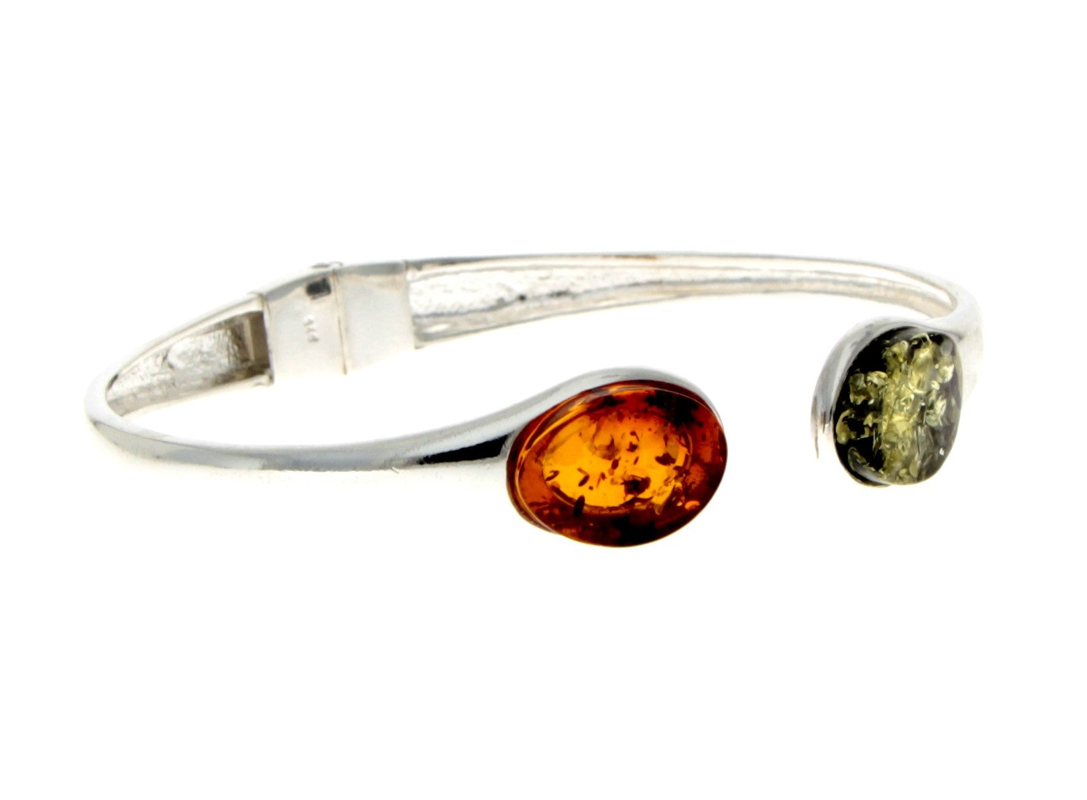 Beautiful Designer Silver Bracelet set with Baltic Amber - GL540 - SilverAmberJewellery