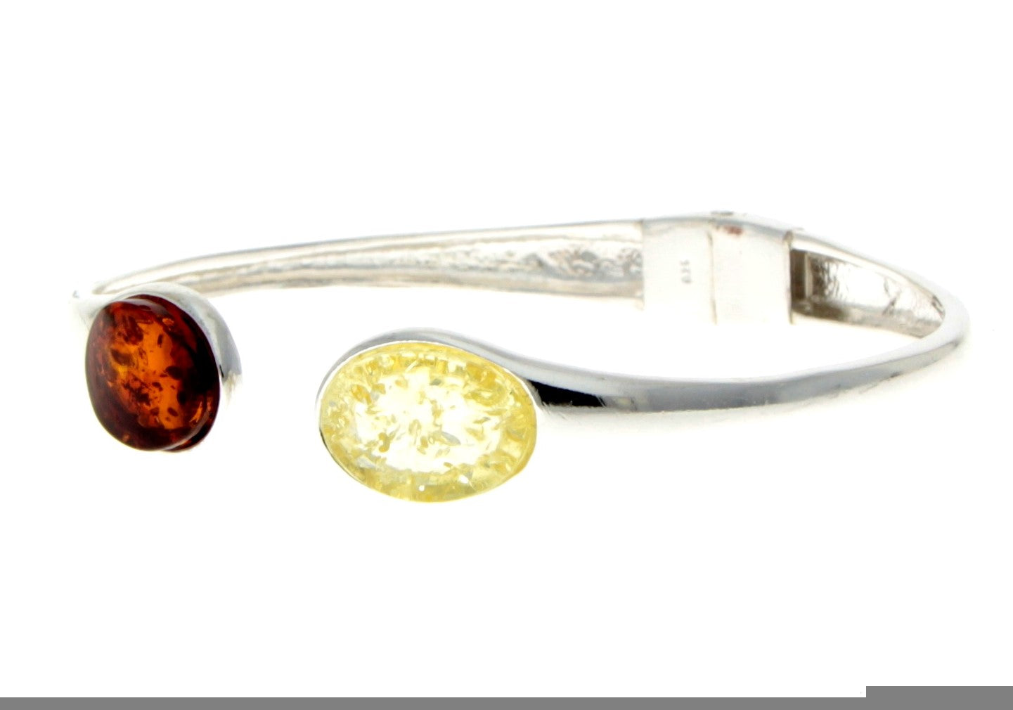 Beautiful Designer Silver Bracelet set with Baltic Amber - GL540 - SilverAmberJewellery