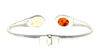 Beautiful Designer Silver Bracelet set with Baltic Amber - GL540 - SilverAmberJewellery