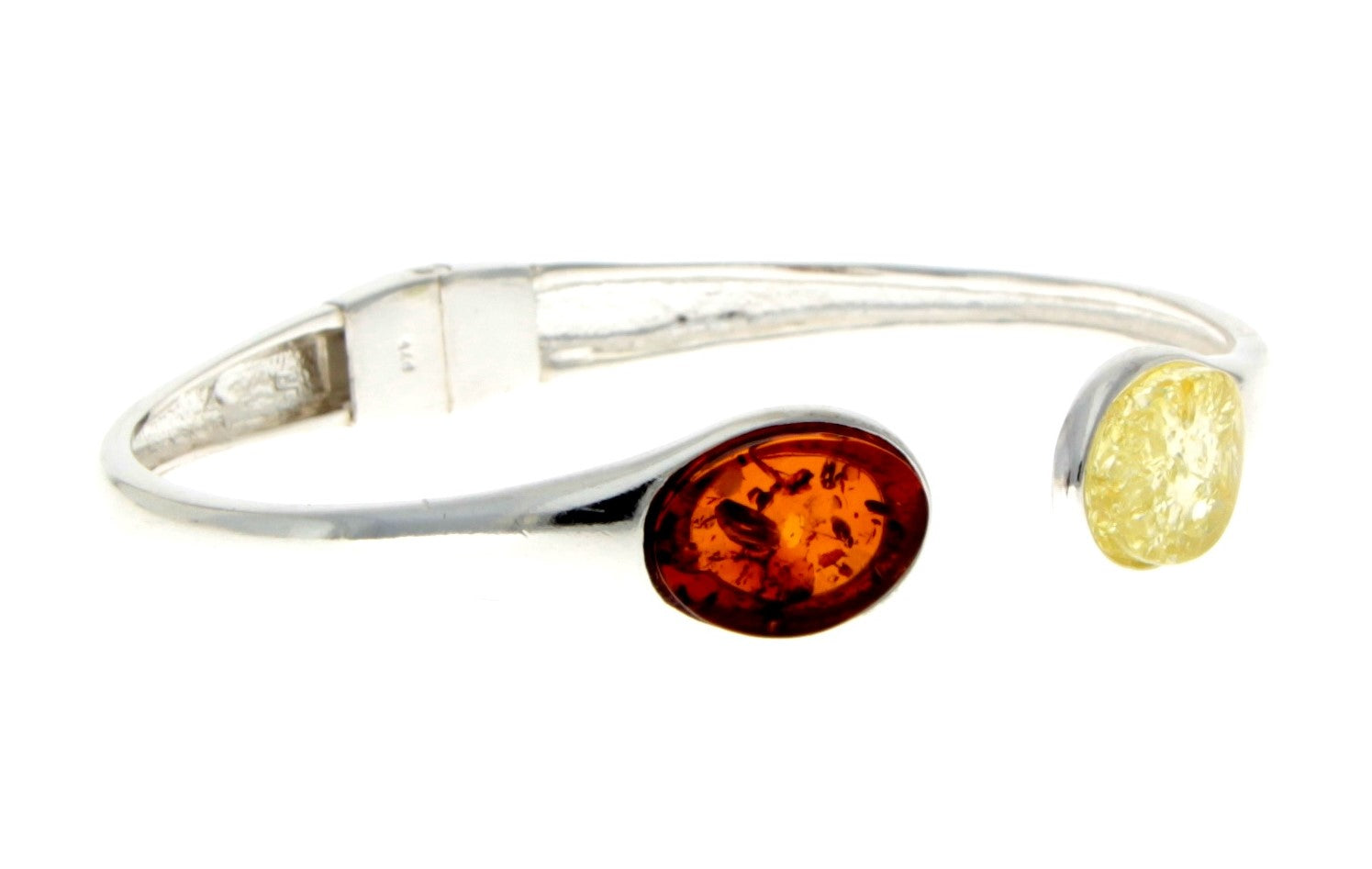 Beautiful Designer Silver Bracelet set with Baltic Amber - GL540 - SilverAmberJewellery