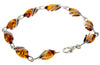 Beautiful Designer Silver Bracelet set with Baltic Amber - GL543 - SilverAmberJewellery