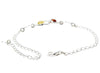 925 Sterling Silver & Genuine Baltic Amber Double Hearts Adjustable Bracelet - GL550S