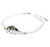 Beautiful Designer Silver Angel Wing Bracelet set with Baltic Amber - GL559