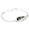 Beautiful Designer Silver Angel Wing Bracelet set with Baltic Amber - GL559