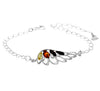 Beautiful Designer Silver Angel Wing Bracelet set with Baltic Amber - GL559