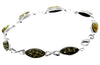 925 Sterling Silver & Genuine Baltic Amber Infinity Classic Bracelet 19.5 cm - GL561