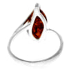 925 Sterling Silver & Genuine Baltic Amber Modern Ring - GL751