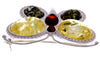 925 Sterling Silver & Genuine Baltic Amber Large Butterfly Brooch - GL820