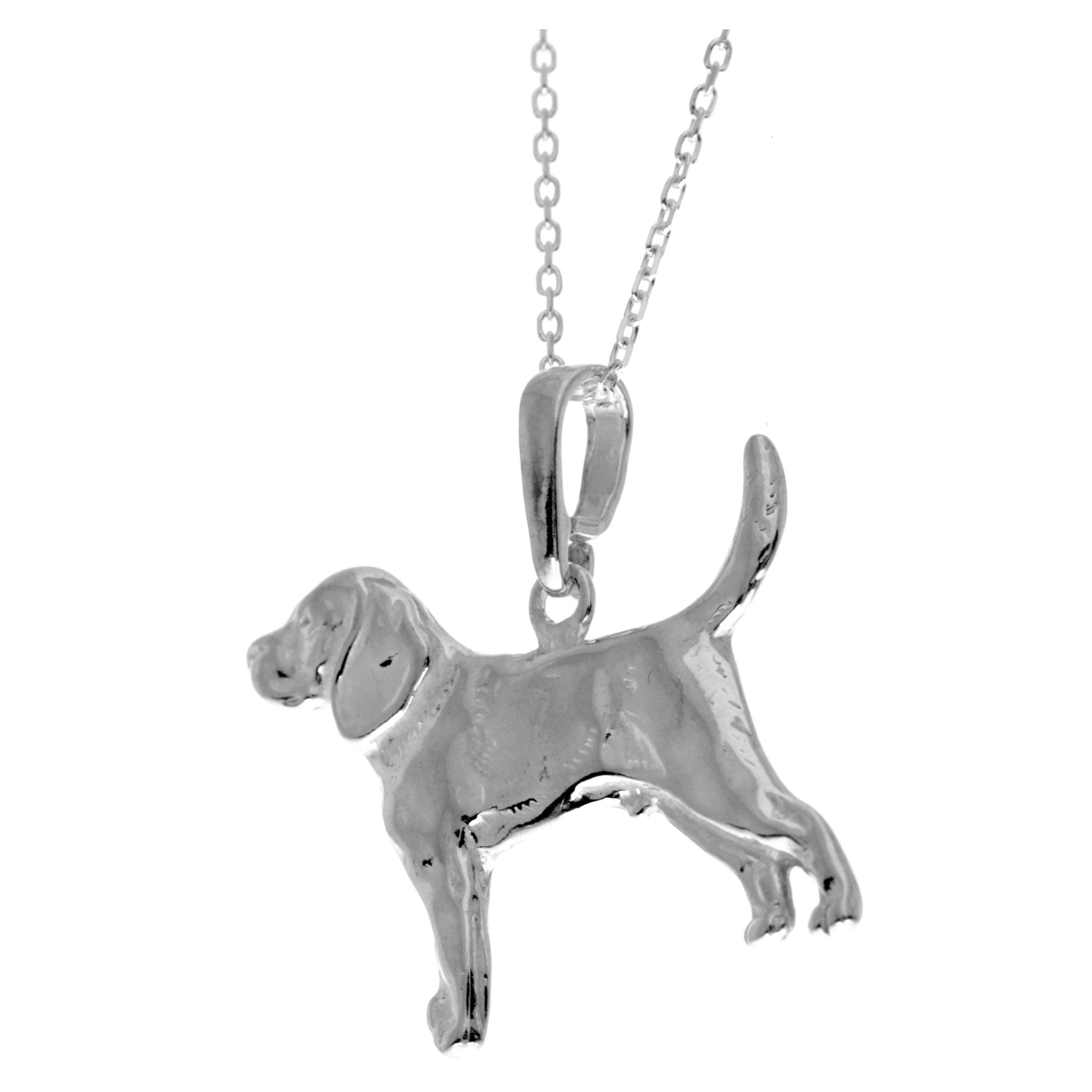 925 Sterling Silver Classic Dog Pendant  - GS206