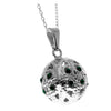 925 Sterling Silver Ball with Green Zirconia Stones Pendant -GS208