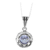 925 Sterling Silver &  with Cubic Zirconia's Modern Pendant -KSP01