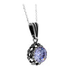 925 Sterling Silver &  with Cubic Zirconia's Modern Pendant -KSP01