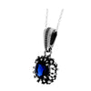 925 Sterling Silver &  with Cubic Zirconia's Modern Pendant -KSP03