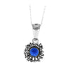 925 Sterling Silver &  with Cubic Zirconia's Modern Pendant -KSP03