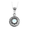 925 Sterling Silver &  with Cubic Zirconia's Modern Pendant -KSP06