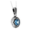 925 Sterling Silver &  with Cubic Zirconia's Modern Pendant -KSP06