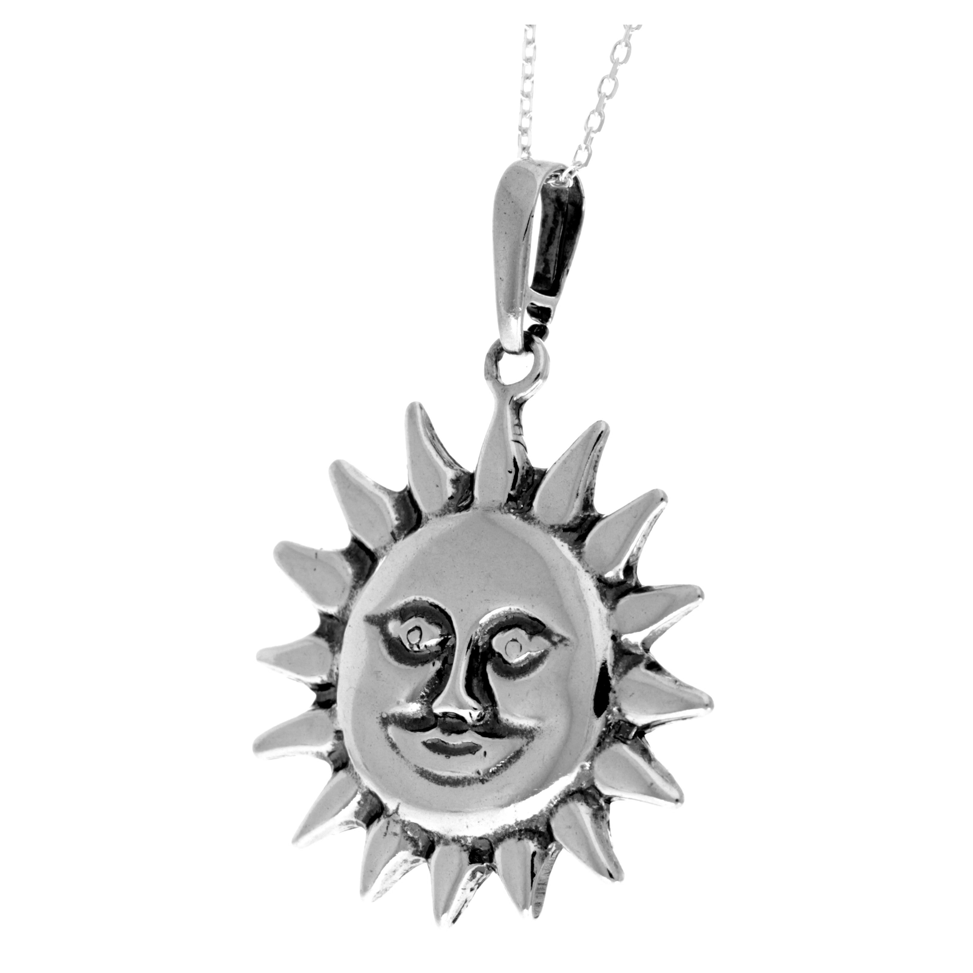 925 Steling Silver Classic Sun Pendant - KSP160