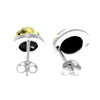 925 Sterling Silver & Baltic Amber Large Oval Classic Studs Earrings - M645