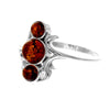 925 Sterling Silver & Genuine Baltic Amber Modern Ring - M737