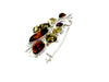 Modern design Baltic Amber Brooch - SilverAmberJewellery