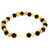 Genuine Baltic Amber Elastic Bracelet for Men - MB004