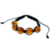 Genuine Baltic Amber Adjustable Bracelet for Men with Amber Balls - MB020