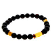 Genuine Baltic Amber Adjustable Beaded Bracelet for Men - MB024LM