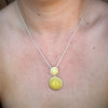 925 Sterling Silver 22 Carat Gold Plated with Genuine Baltic Amber Modern Pendant - MG200