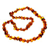 Genuine Baltic Amber Polished Baroque Beaded Necklace in various colours & sizes. All beads knotted in between.