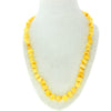 Genuine Baltic Amber Polished Baroque Beaded Necklace in various colours & sizes. All beads knotted in between.