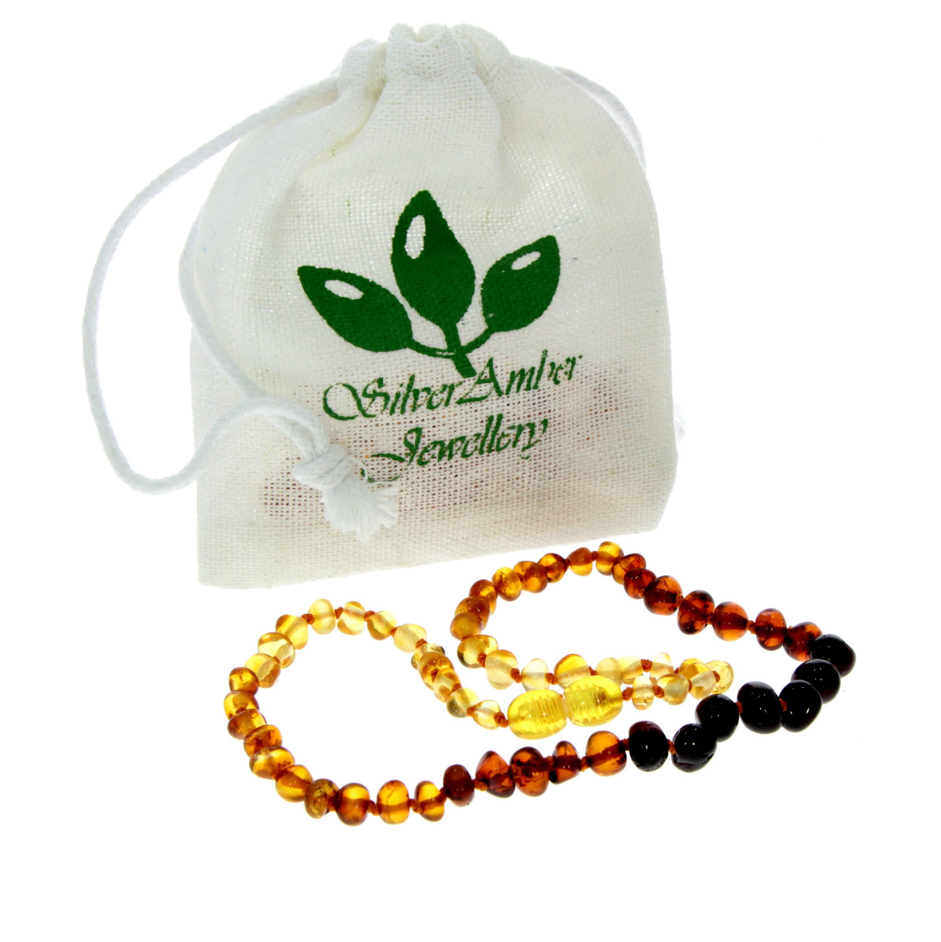 Genuine Baltic Amber Polished Baroque Beaded Necklace in various colours & sizes. All beads knotted in between.