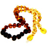 Genuine Baltic Amber Polished Baroque Beaded Necklace in various colours & sizes. All beads knotted in between.