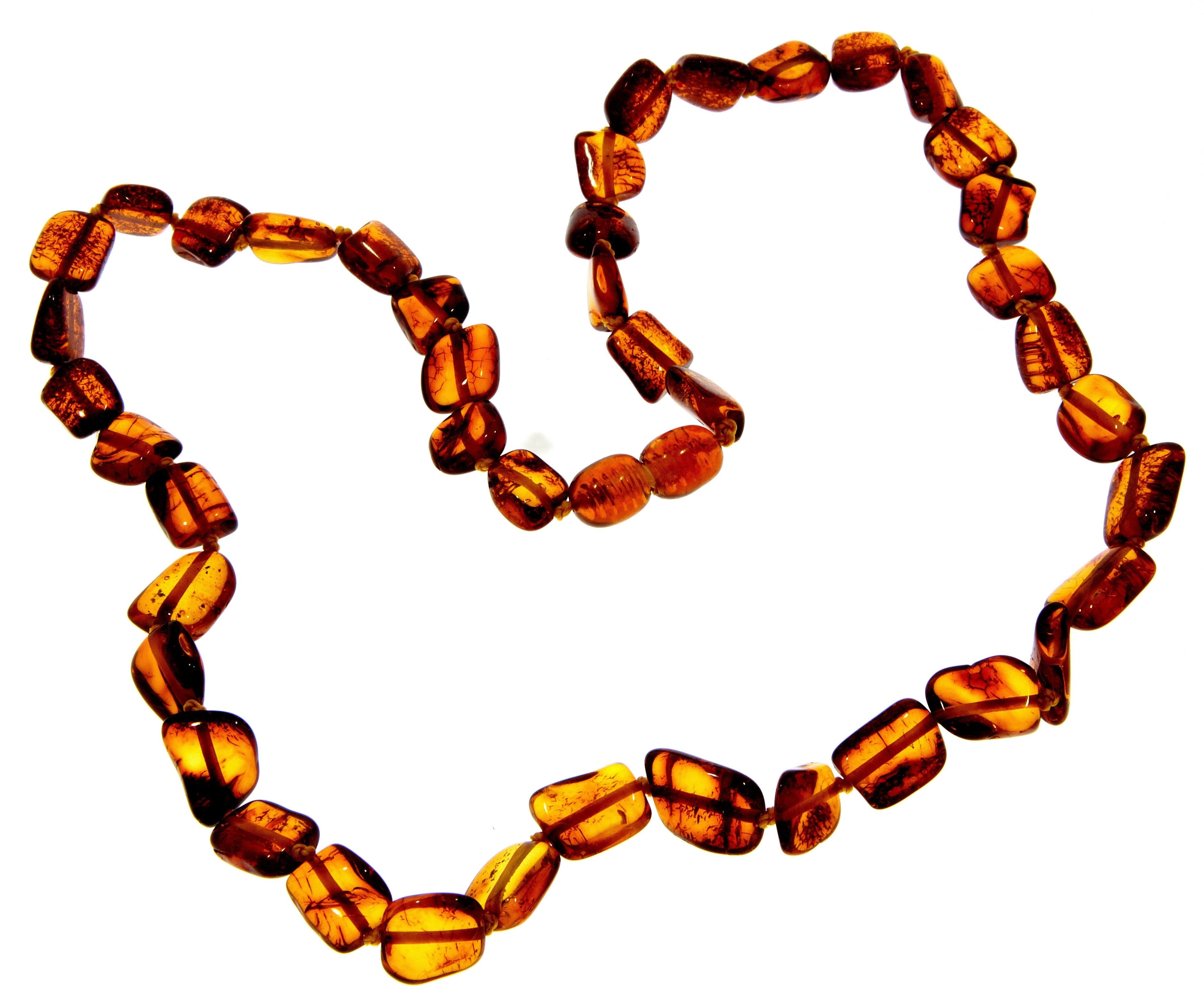 Genuine Baltic Amber Chips Style Luxurious Necklace - NE0199