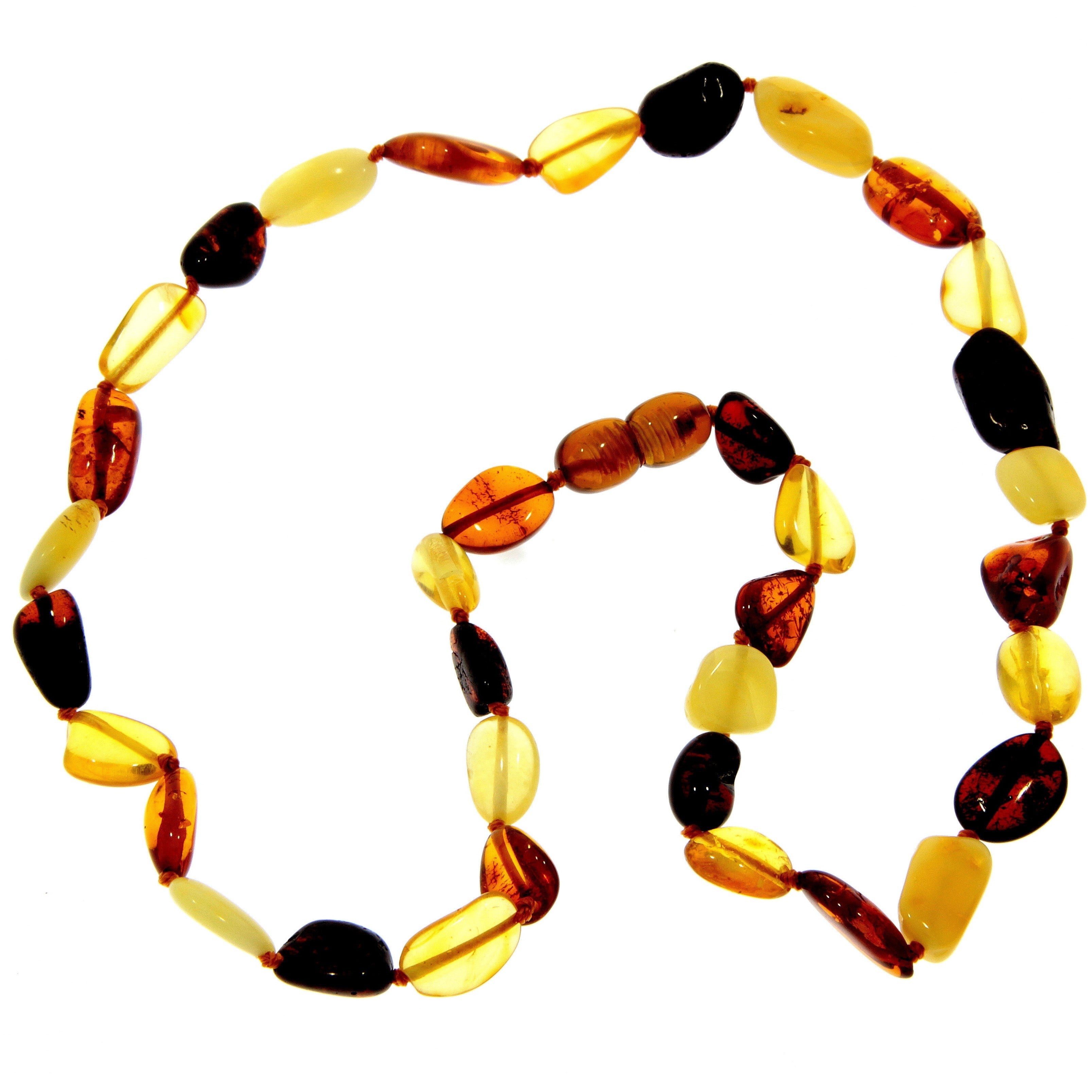 Genuine Baltic Amber Chips Style Luxurious Necklace - NE0199