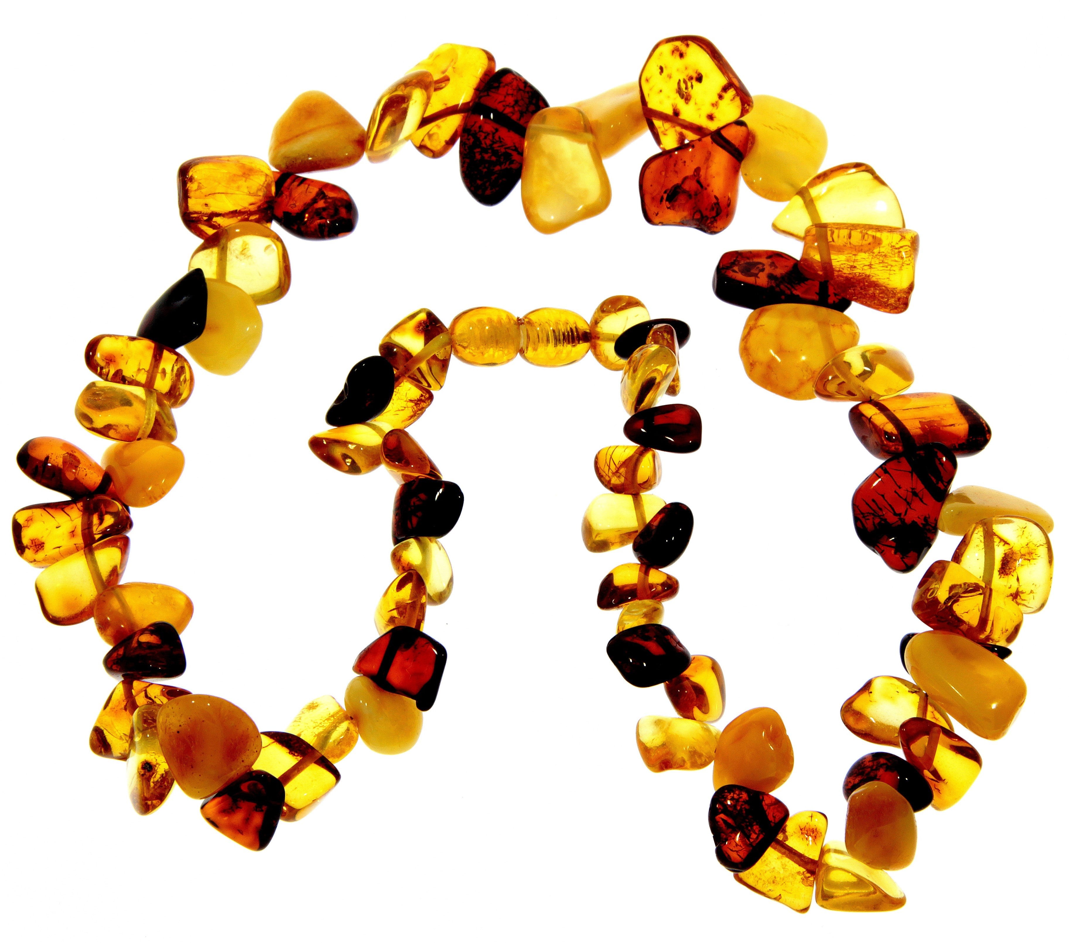 Genuine Baltic Amber Chips Style Luxurious Necklace - NE0200