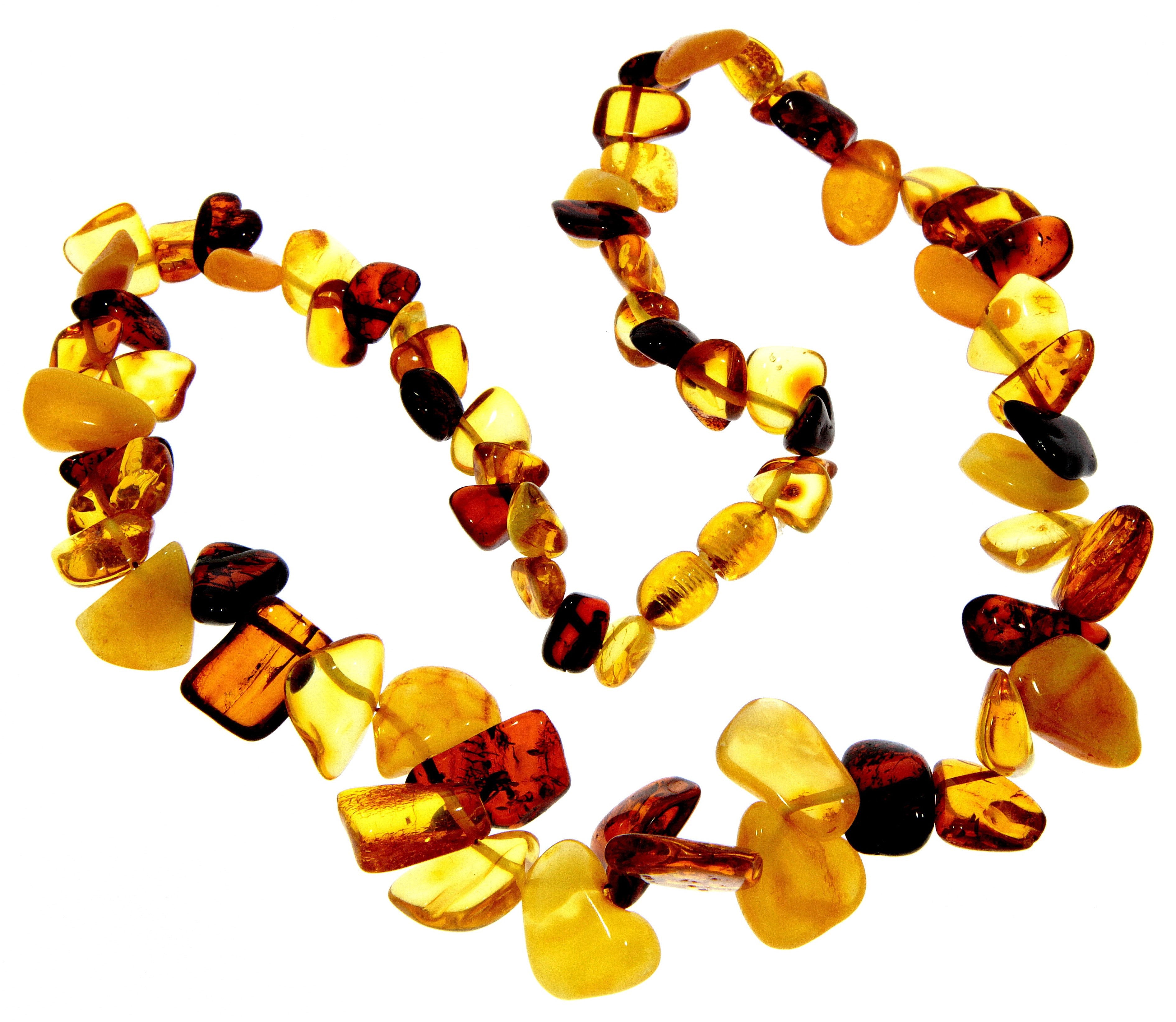 Genuine Baltic Amber Chips Style Luxurious Necklace - NE0200