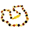 Genuine Baltic Amber Polished Baroque Beaded Necklace in various colours & sizes. All beads knotted in between.