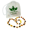 Genuine Baltic Amber Polished Baroque Beaded Necklace in various colours & sizes. All beads knotted in between.