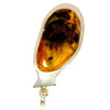 925 Sterling Silver & Genuine Lemon Baltic Amber Exlusive Unique Pendant - PD1902