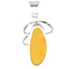 925 Sterling Silver & Genuine Lemon Baltic Amber Exlusive Unique Pendant - PD2300