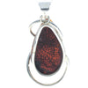 925 Sterling Silver & Genuine Green Baltic Amber Exlusive Unique Pendant - PD2322