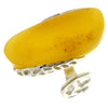 925 Sterling Silver & Genuine Lemon Baltic Amber Unique Ring - RG0688