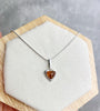 925 Sterling Silver & Baltic Amber Triangle Modern Pendant - GL2001