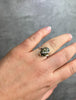 925 Sterling Silver & Baltic Amber Modern Adjustable Ring - GL477