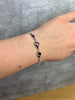 925 Sterling Silver & Baltic Amber Modern Adjustable Bracelet 21 cm - GL536