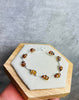 925 Sterling Silver & Genuine Baltic Amber Modern Link Bracelet - GL557